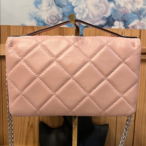 Michael Kors Sloan Small Quilted Messenger Leather Cross Body Ballet - Picture 6 of 16